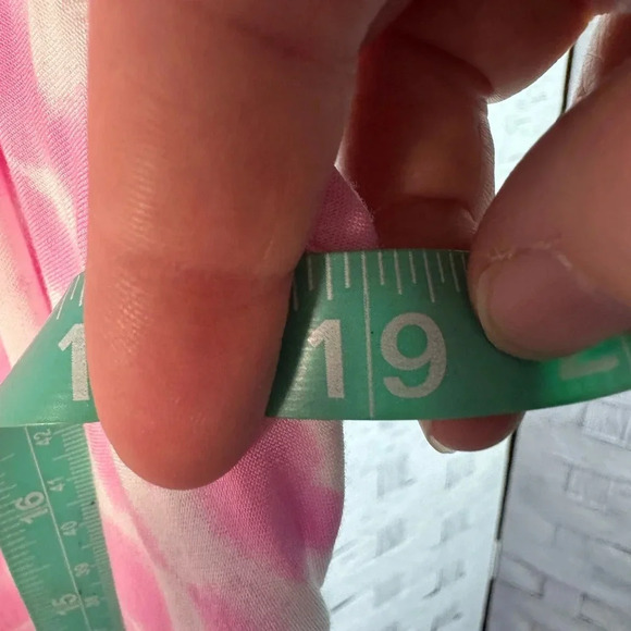 TORRID pink white tie-dye chillis handkerchief dress adjustable straps costal - Picture 10 of 12